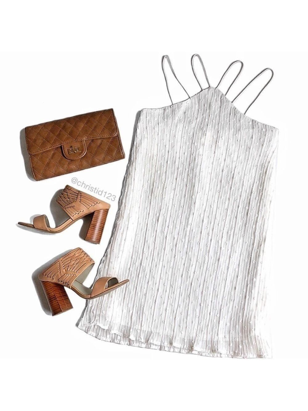 J.O.A Strappy High Neck Dress